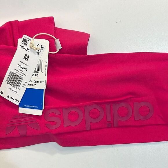 ADIDAS ORIGINALS WOMEN’S ESSENTIAL EVERYDAY LEGGINGS / pink-NWT-Medium - Picture 6 of 6
